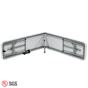 White Fold in Half <strong>Bench</strong> Outdoor Portable <strong>Plastic</strong> 6ft Folding <strong>Bench</strong> for Picnic Party - Product Image 4
