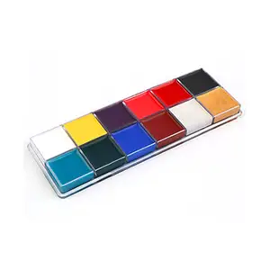 OEM 12 colori arte Halloween pittura a olio trucco professionale e bellezza brillante per il corpo del viso per Rave festival 30g Net WT