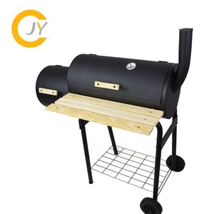 Barile del Carbone di legna Fumatore <span class=keywords><strong>Barbecue</strong></span> <span class=keywords><strong>Barbecue</strong></span> Griglie con Rotolamento Carrello per Esterno Cortile - Product Image 2