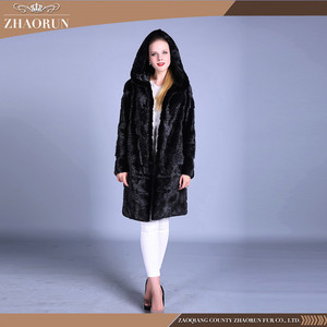 Parka in Vera Pelliccia di <span class=keywords><strong>Visone</strong></span> di Alta Qualità per <span class=keywords><strong>Donna</strong></span>, <span class=keywords><strong>Cappotto</strong></span> Invernale in Pelliccia di <span class=keywords><strong>Visone</strong></span> - Product Image 3