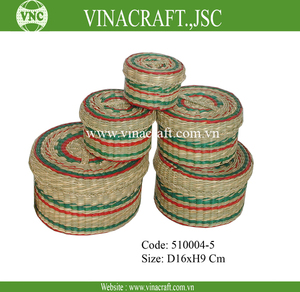 <b>Small</b> Round Bamboo <b>Gift</b> <b>Box</b> with Carved Technique Elegant Home Decoration for Holidays Bamboo Crafts Product - Product Image 3