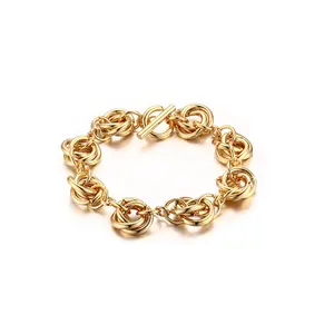 Unique Style Womens Stainless Steel Material Fancy Gold Hand Chain Bracelet Design For Girls Wholesale