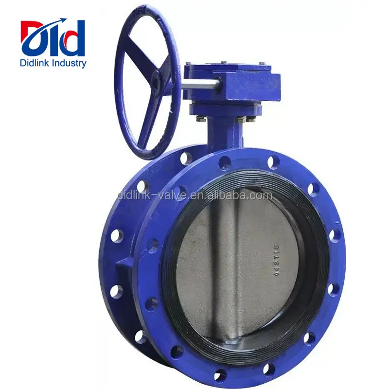 Cast Iron Tamper Switch For Cement Ball Valve With Latch lock handle Double Flanged Prices Butterfly Valve