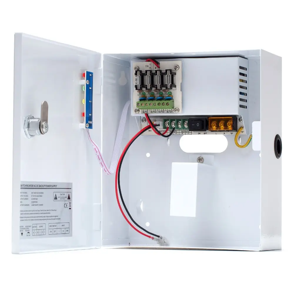 Sistemas de alarma de incendios, caja de energía 12v 5a cctv de respaldo con 7ah batería