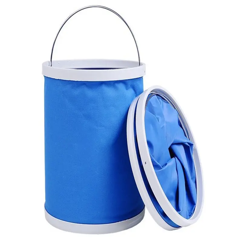 Collapsible Ice Water Camp Storage Bucket Oempromo Foldable Pp Folding Bucket BUCKETS Applicable for Retractable Folding Support