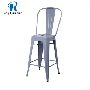 Wholesale China Golden Supplier Antique High Backrest Metal Material Bar Stool