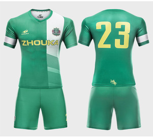 ZHOUKA Online Großhandel Design Herren Fußballbekleidung Uniformen Fußballtrikot Sublimiert - Product Image 4