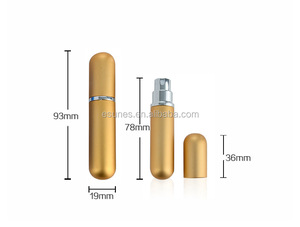 Wholesale 5ml Mini Aluminum <strong>Travel</strong> <strong>Perfume</strong> Spray Bottle <strong>Refillable</strong> Empty <strong>Atomizer</strong> with Pump Sealer - Product Image 5