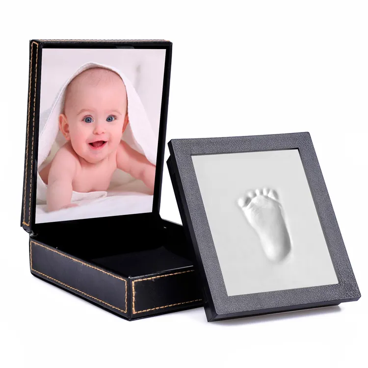 MKY pc01 Bébé d'empreintes digitales et handprint argile boîte avec cadre photo