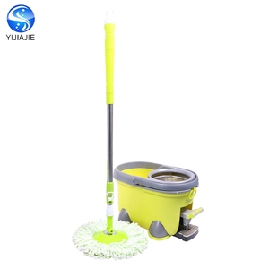 Venta caliente giro de fregona Mágica Balde de Centrifugación Sem Pedal Rodo Vassoura Rosa con precio de fábrica - Product Image 1
