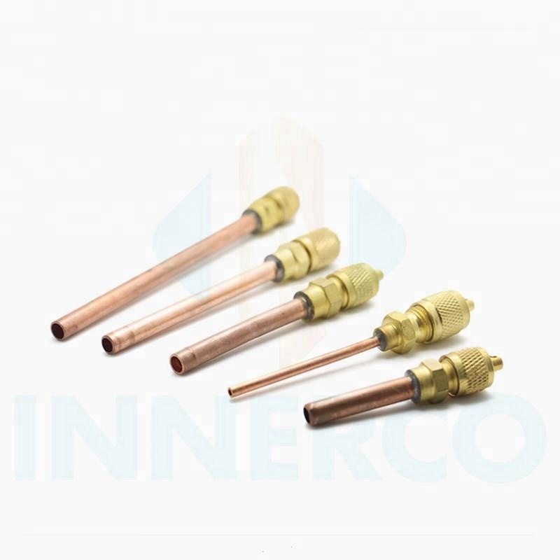 Латунный заряжающий клапан для кондиционера 1/4 дюйма