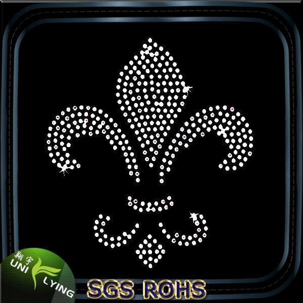 fleur de lis gros de fer sur strass transfert de chaleur