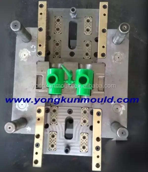 PPR 2 cavity tee fitting plastic pipe fitting mould supplier