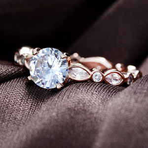 2018 Zircon piedra principal y la boda bandas o anillos tipo anillos de boda 18 K - Product Image 3