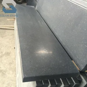 Natural honed black basalt g684 granite stairs design for sale europe