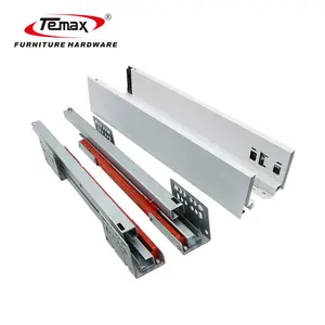 상하이 Temax 4x4 서랍 슬라이더 36 인치 아연 전체 확장 헤비 듀티 텔레스코픽 슬라이드 잠금