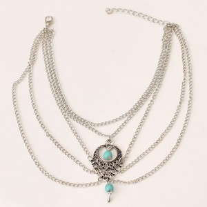 Bracelet de cheville vintage couleur <span class=keywords><strong>argent</strong></span>, <span class=keywords><strong>bijoux</strong></span> de pied, sandales pieds nus, chaîne de cheville pour femmes, Tornozeleira Chaine Cheville <span class=keywords><strong>Bijoux</strong></span> - Product Image 3
