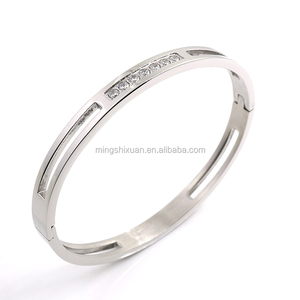 Italian Jewelry Style Fashion <strong>Bangle</strong>&amp;Bracelets Stainless Steel Material <strong>Gold</strong> Silver <strong>Rose</strong> <strong>Gold</strong> <strong>Bangle</strong> for Customize Logo Jewelry - Product Image 3