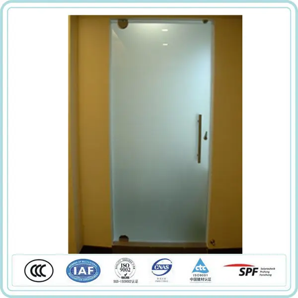 6mm vetro smerigliato porte interne bagno porta scorrevole in vetro per il montaggio materiale