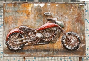 Peinture murale rétro éclairée en 3D, pour moto, Art - Product Image 2