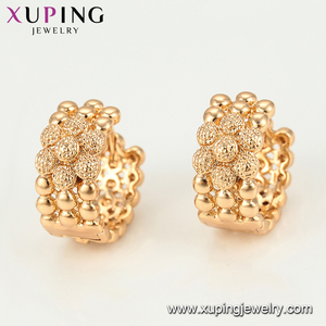 95519 joyería de moda xuping níquel deslumbrante girasol cuentas 18 K oro pendiente del aro - Product Image 6