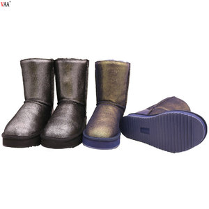 Botas de <span class=keywords><strong>nieve</strong></span> rusas <span class=keywords><strong>impermeables</strong></span> de piel auténtica de lana, botines de piel de oveja, AN-CF-126 muestras gratis - Product Image 2