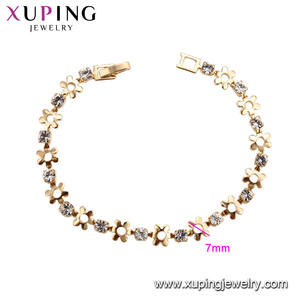 75155 Xuping новейший рынок прибытие дизайн магнит размножение цветок Золото Шарм Браслет - Product Image 2
