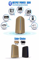 Altavoz Adin BT300 con Carcasa Metálica, Batería de 3200 mAh, Salida de 36 W, Micrófono Integrado, Portátil para Móvil/MP3/Computadora