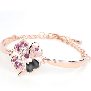 Vente chaude mode frais trèfle <span class=keywords><strong>bracelet</strong></span> pour les femmes - Product Image 3