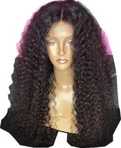 High Quality Deep Curly Brazilian Human Remy Hair Stretch Back Full Lace Wig