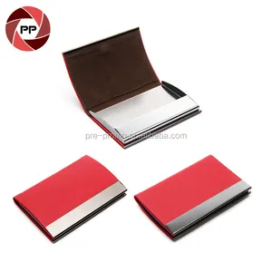 Business Card Holder Card Holder Cheap Wholesale Metal And PU Leather Lady Business Card Holder Name Card Case