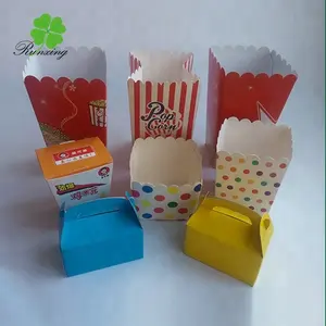 Usa e getta riciclata marrone kraft paper popcorn box design