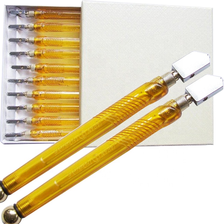 Наконечник из карбида вольфрама со стальным лезвием для подачи масла, пластиковая ручка, режущий инструмент для резки стекла