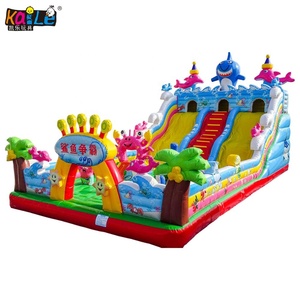Lâu Đài Inflatable Bouncer Combo Đồ chơi 2025 Hot vui chơi giải trí công viên đại dương cá mập nhảy động vật tùy chỉnh bao gồm 1 mảnh bền 3 năm - Product Image 2