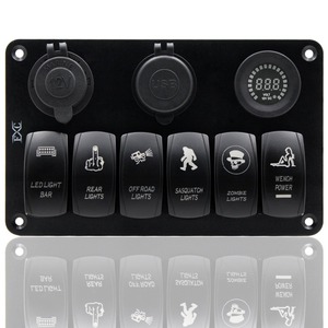 פנל 6 כנופיית rocker + רכב מרינר סירה מפסק + מד מתח 12 V-24 V - Product Image 2