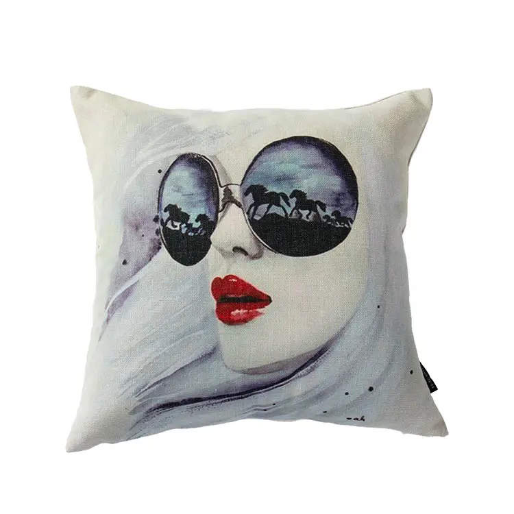 sublimation blank throw scatter pillow case polyester printed plain cotton linen cushion covers decorative
