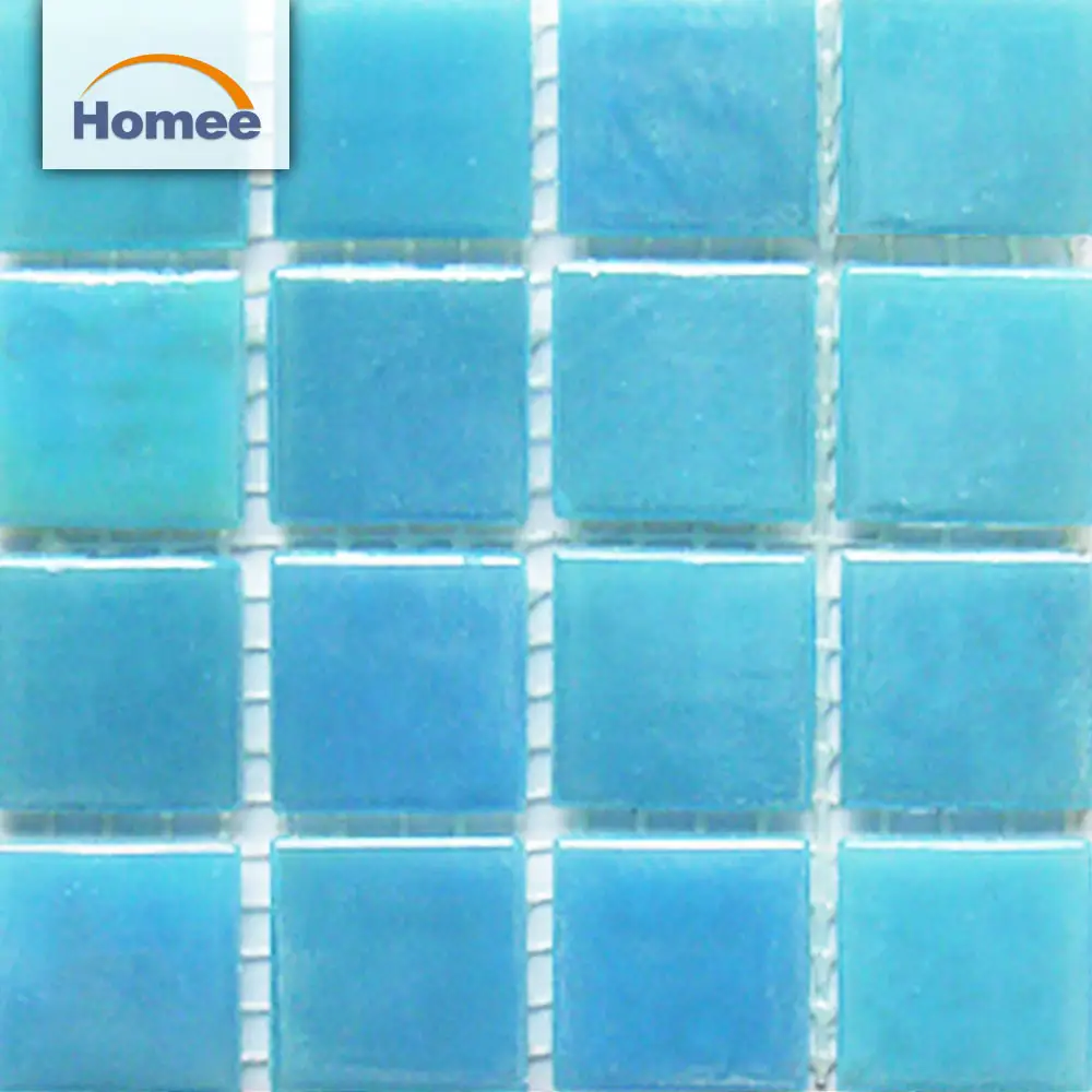 Blue crystal glass gạch mosaic