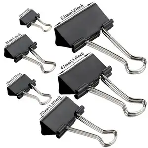 Heißer Verkauf China Hersteller stationäre Artikel Büro Schule schwarz Büroklammer Metall Papier binder Clips in Yiwu