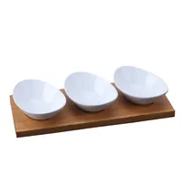 竹ベースの食器用磁器スナックボウルセラミックタパ中国サプライヤー