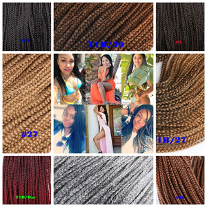 24 "22 fios/pacote Ombre Cinza Castanho Loira Pré <span class=keywords><strong>Loop</strong></span> Médio Caixa Tranças Sintéticas Cabelo Crochet Tranças - Product Image 3