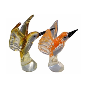 Murano Glass Colorful Bird Crafts Figurine