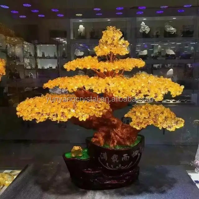 चीन सजावटी सिट्रीन क्रिस्टल क्रिसमस treeschina सजावटी लापीस सुलेमानी क्रिस्टल मनका क्रिसमस पेड़