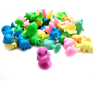 ZF246 sıcak satış 2020 kauçuk renkli Mini bebek hayvan vantuz kapsül çizgi film plastik oyuncaklar enayi