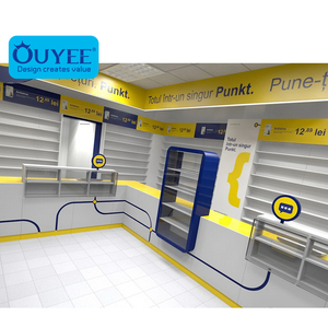 Estantes de Farmacia de MDF, estantes de tienda médica, vitrina de exhibición para farmacia, Mostrador de diseño de muebles para tienda - Product Image 3