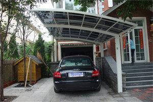 <span class=keywords><strong>Tettoia</strong></span> <span class=keywords><strong>per</strong></span> Auto Singola e Doppia con Lastra in Policarbonato e Telaio in Alluminio - Product Image 3