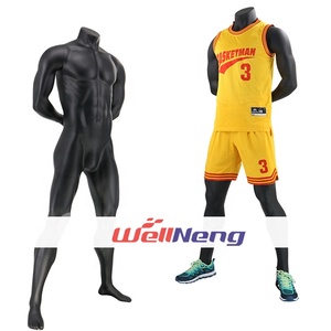 Commercio all'ingrosso nero opaco in fibra di vetro uomini sportivi grandi muscoli senza testa modello maschile Sport Fitness vestiti espositore manichino - Product Image 5