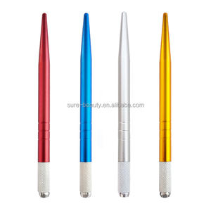 Pluma Manual para Micropigmentación de Cejas, Maquillaje Permanente, Color Rosa Plateado - Product Image 1