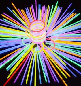 Collares variados fluorescentes de fiesta, pulseras, colores neón, 8 ", 100 - Product Image 4