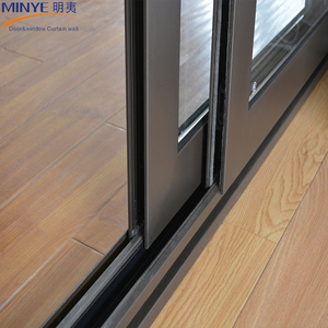 Hiện Đại Đức Phong Cách Kính Phía Trước Cửa Đôi Nhôm Trượt Stacker Sợi Thủ<span class=keywords><strong>y</strong></span> Tinh Màn Hình Lưới Hoàn Thành Cho Phòng Khách Biệt Thự - Product Image 6