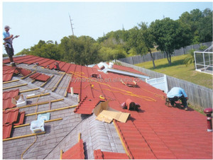 <span class=keywords><strong>Tegole</strong></span> Moderne Personalizzate Tipo Roma in Metallo Rivestito in Pietra, Materiali da Costruzione per Tetti in Lamiera Zincata con Pietra Colorata - Product Image 3